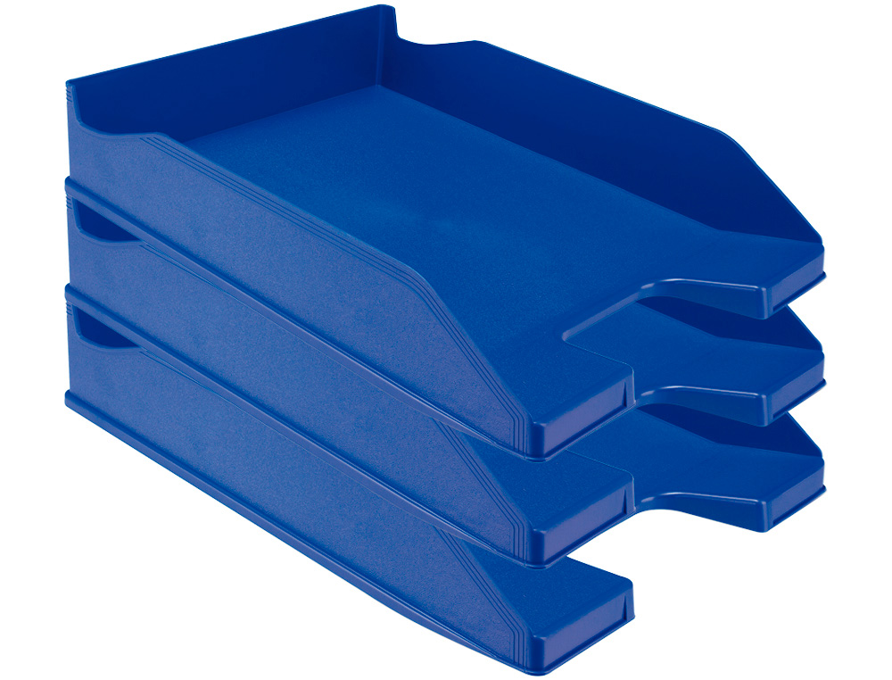 BANDEJA SOBREMESA PLASTICO Q-CONNECT AZUL OPACO 240X70X340 MM