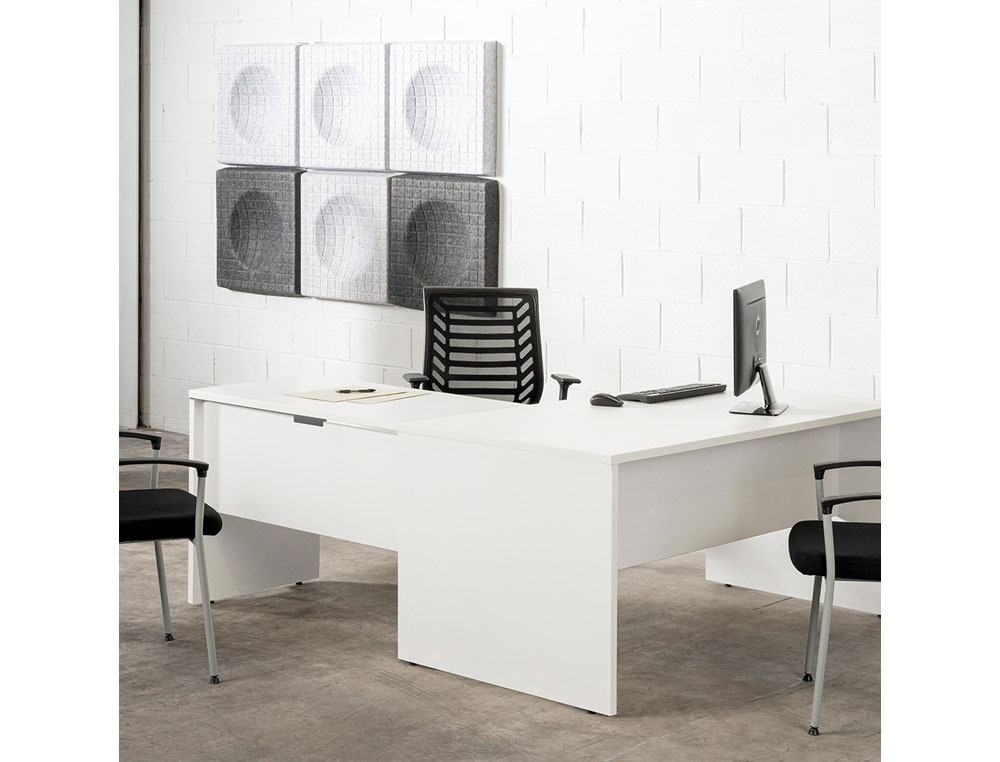 ALA PARA MESA ROCADA SERIE WORK 100X60X76 CM DERECHA O IZQUIERDA ACABADO AA01 HAYA/HAYA