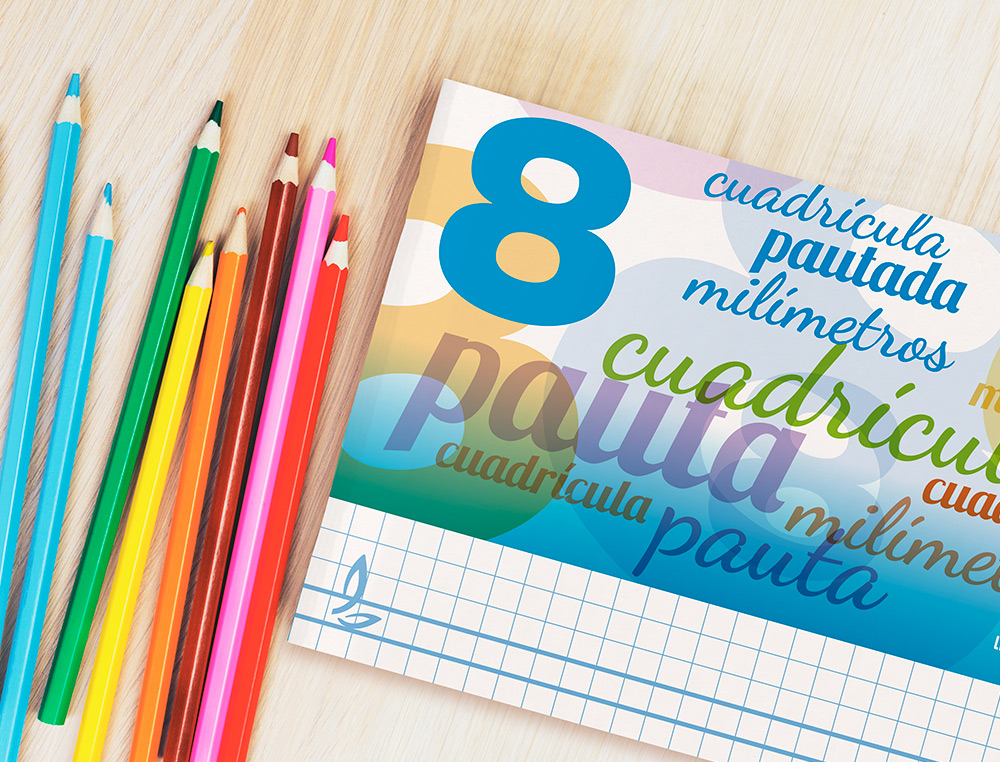 LIBRETA LIDERPAPEL PAUTAGUIA TAPA CARTONCILLO 32 HOJAS DIN A5 70 GR CUADRICULADO PAUTADO 8 MM APAISADO CON MARGEN