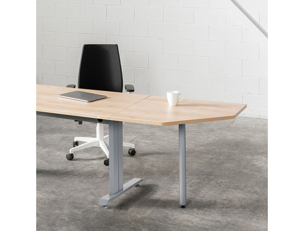 MESA DE OFICINA ROCADA METAL 2003AC04 GRIS/BLANCO 180X80 CM