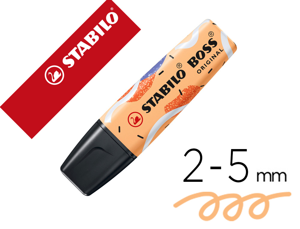 ROTULADOR STABILO BOSS FLUORESCENTE ORIGINAL PASTEL BY JU SCHNEE NARANJA PALIDO