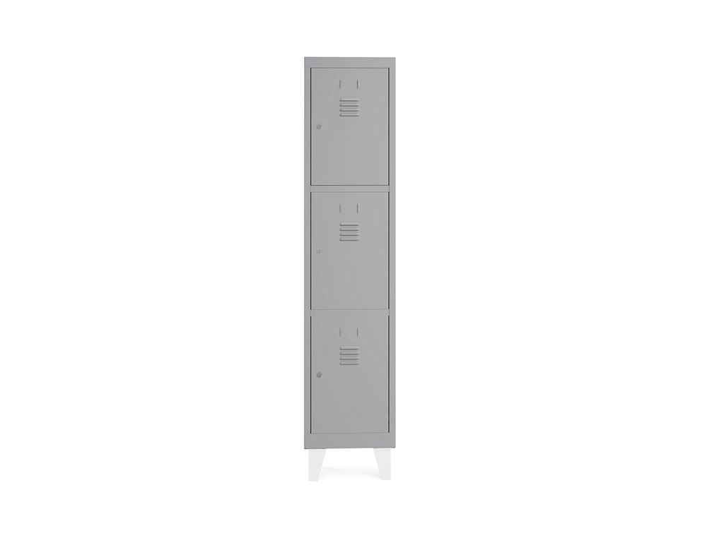 TAQUILLA METALICA ROCADA 400 1 MODULO X 3 PUERTAS GRIS 430X500X1800 MM