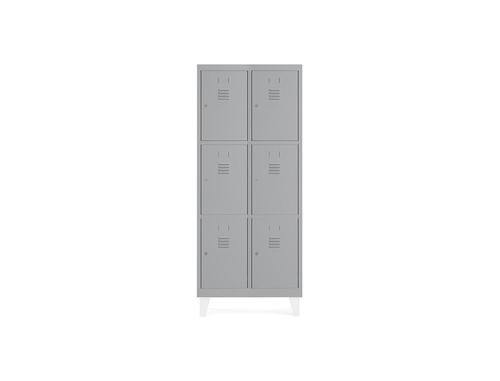 TAQUILLA METALICA ROCADA 400 2 MODULOS X 3 PUERTAS GRIS 820X500X1800 MM