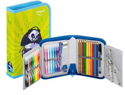 PLUMIER ESCOLAR MAPED PANDA CON CREMALLERA 32 PIEZAS