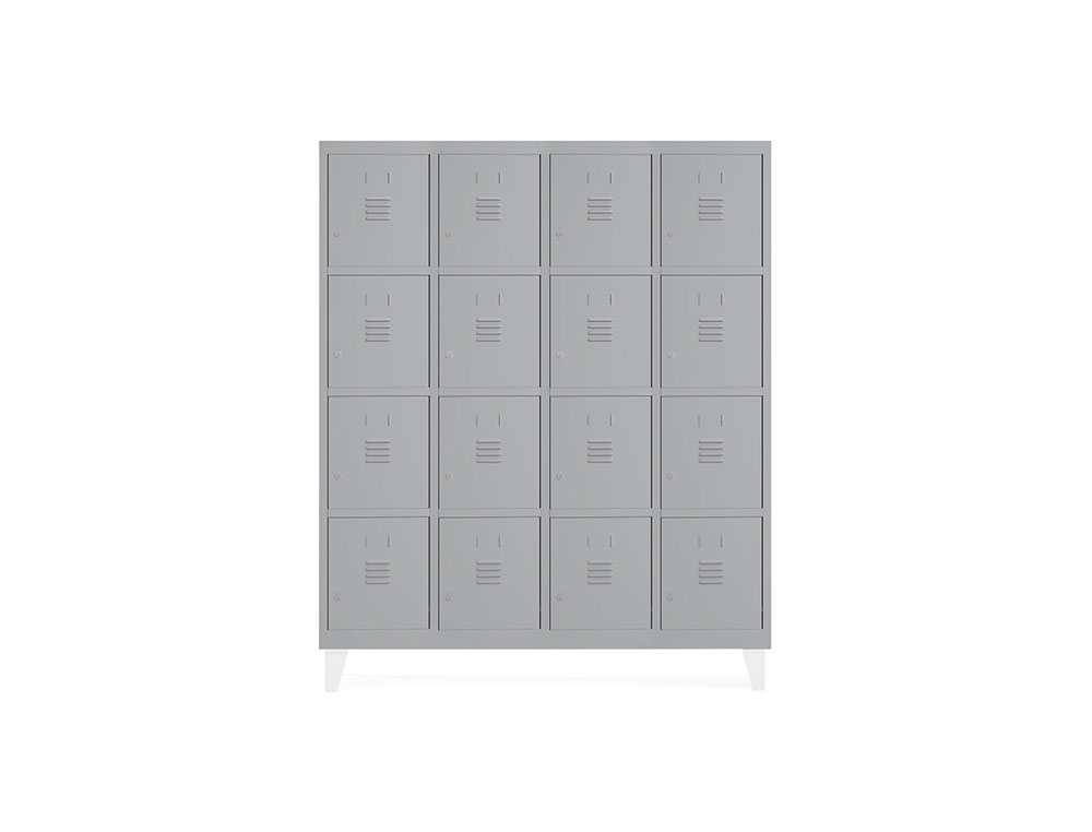 TAQUILLA METALICA ROCADA 300 4 MODULOS X 4 PUERTAS GRIS 1210X500X1800 MM