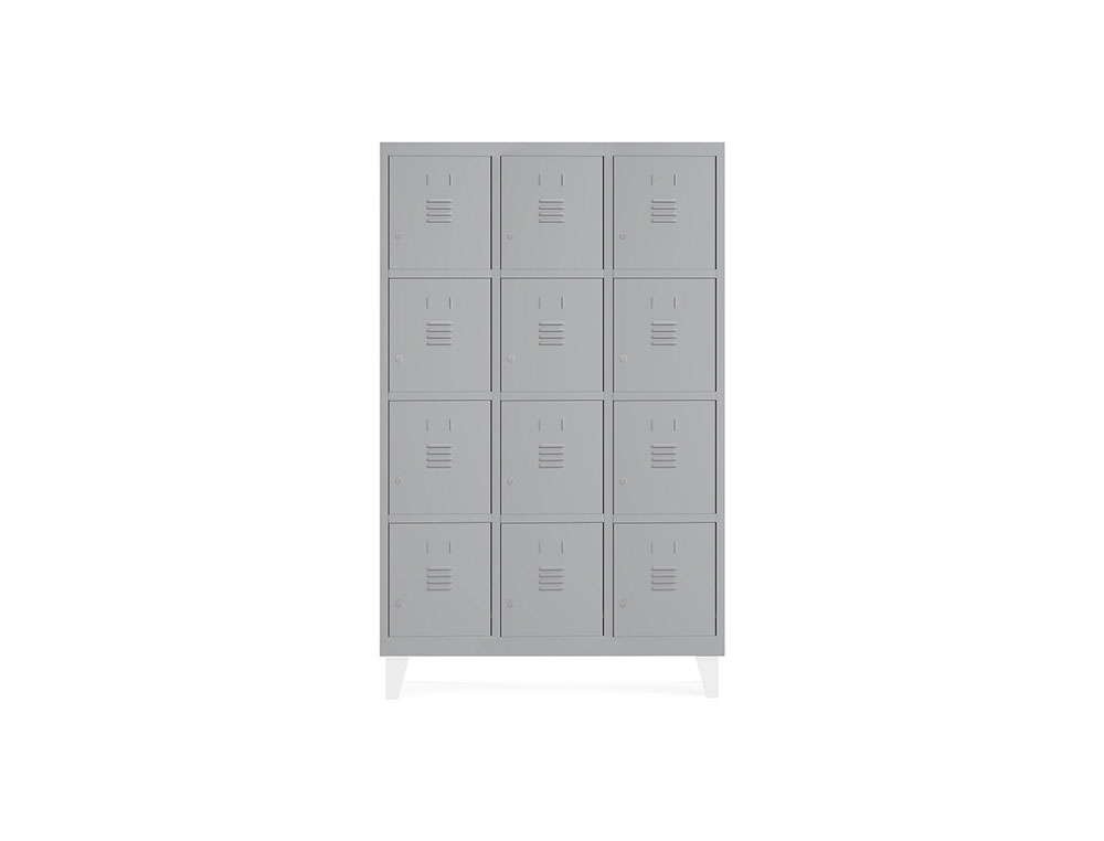 TAQUILLA METALICA ROCADA 400 3 MODULOS X 4 PUERTAS GRIS 1210X500X1800 MM